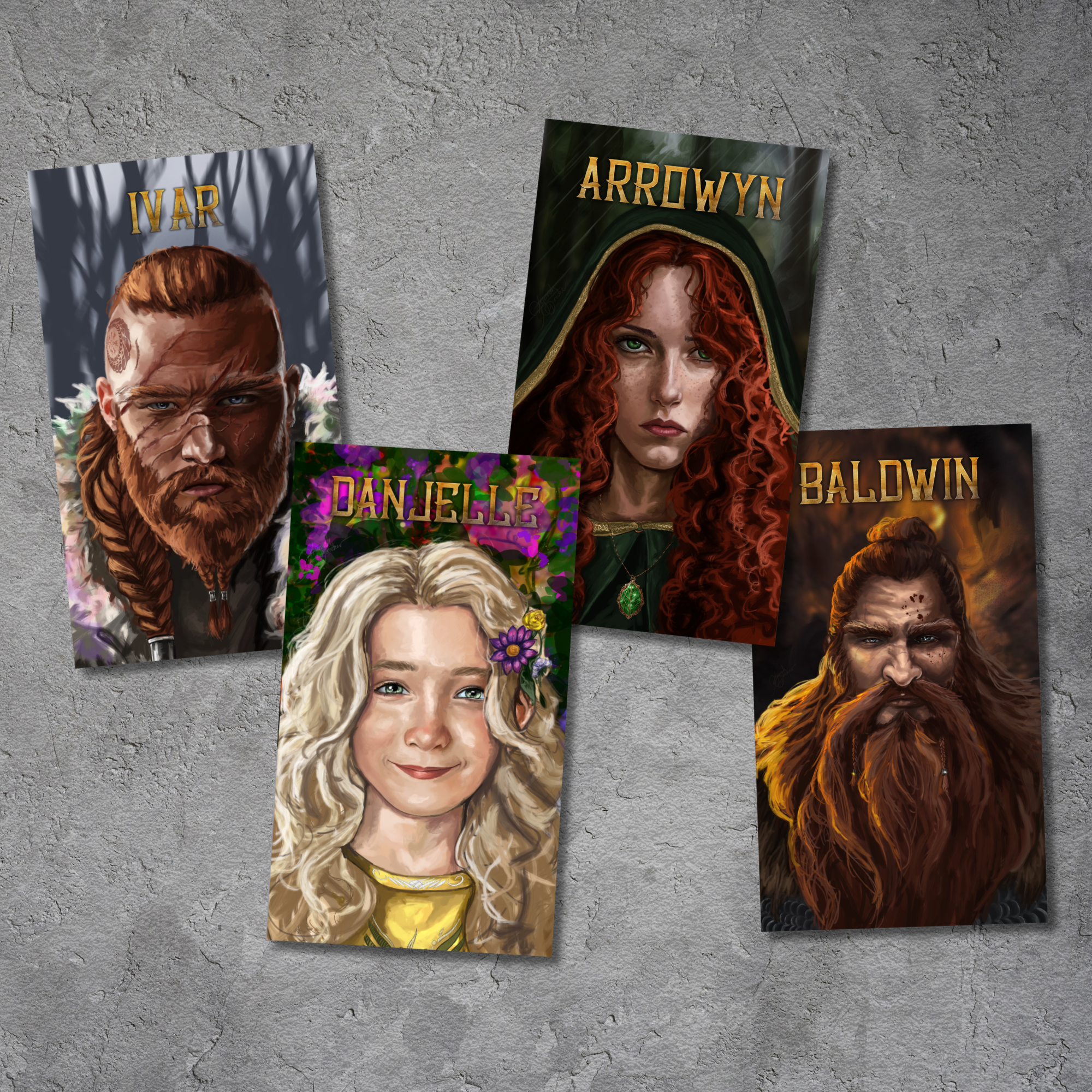 Main Character Art Cards